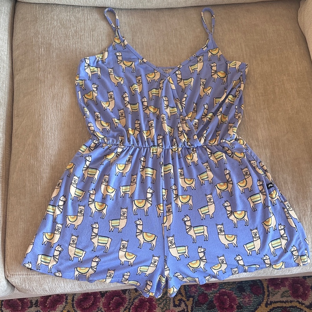 MeUndies Llama Party Romper